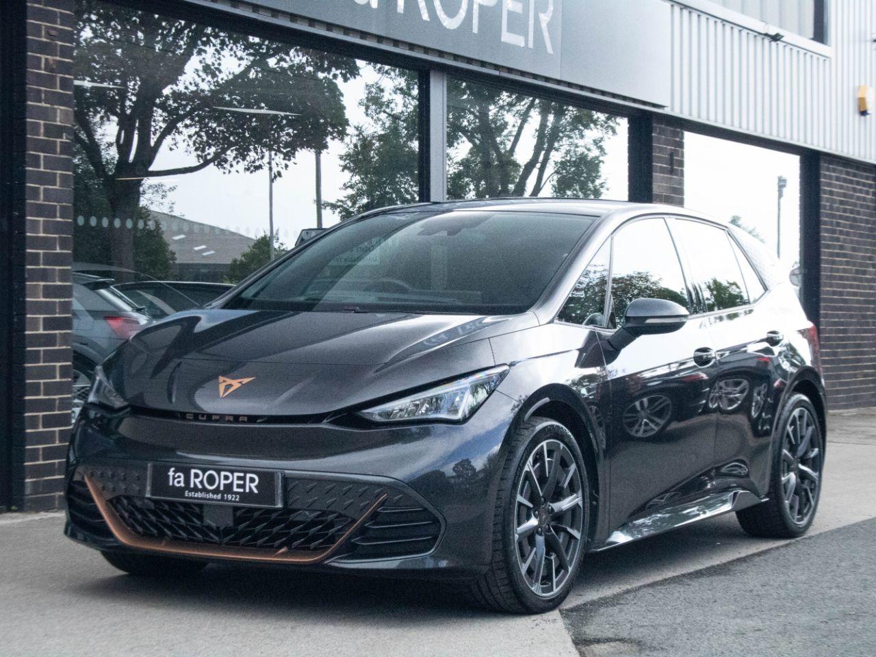 Cupra Born V3 e-Boost 58kWh Auto 169kW 230ps Hatchback Electric Quasar Grey MetallicCupra Born V3 e-Boost 58kWh Auto 169kW 230ps Hatchback Electric Quasar Grey Metallic at fa Roper Ltd Bradford