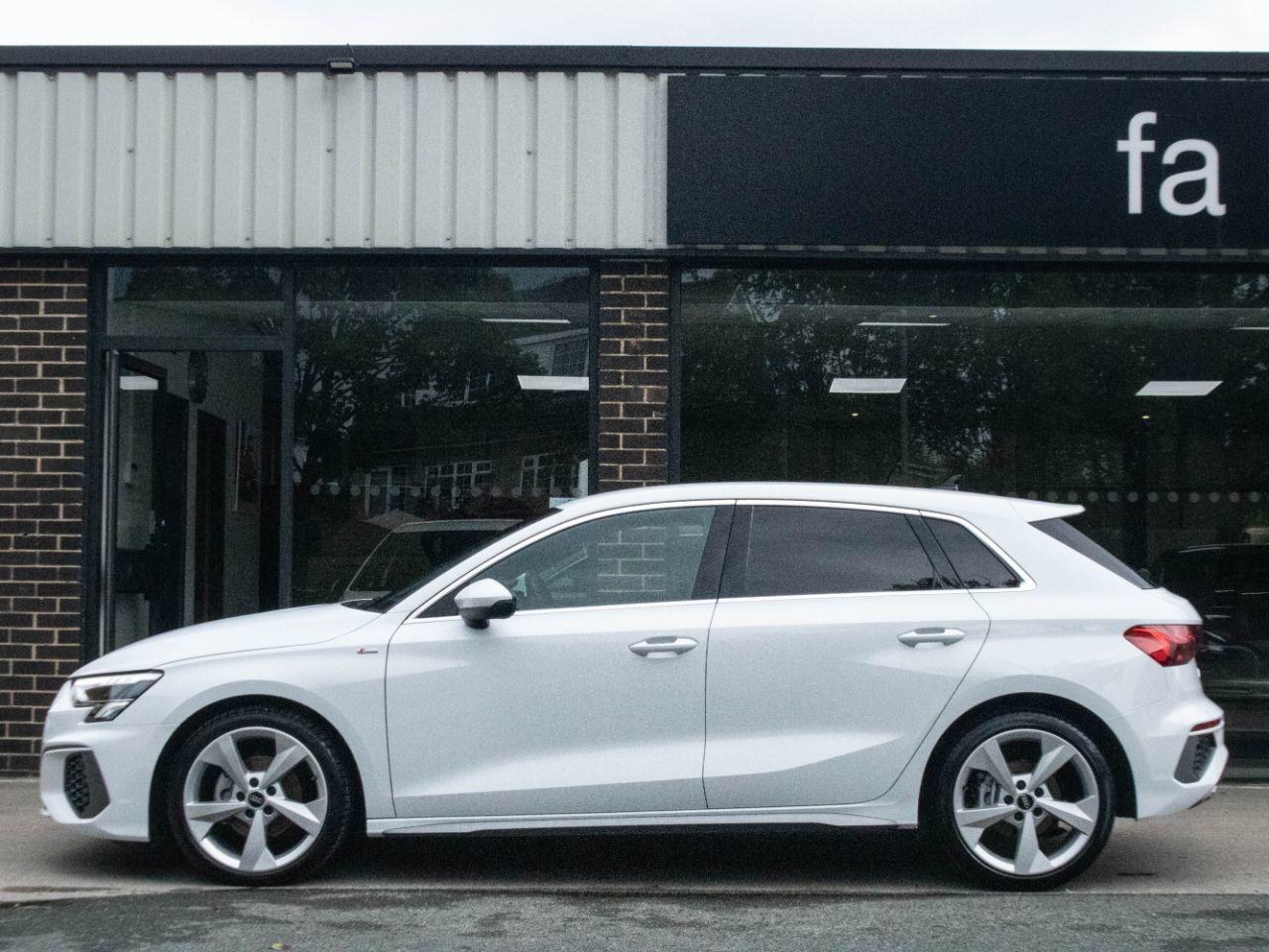 Audi A3 Sportback 1.5 TFSI 35 S Line S tronic 150ps Hatchback Petrol Glacier White Metallic