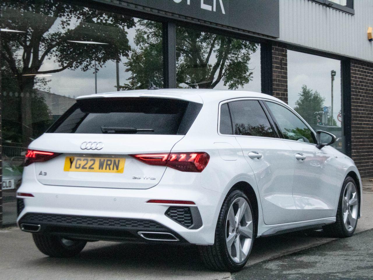 Audi A3 Sportback 1.5 TFSI 35 S Line S tronic 150ps Hatchback Petrol Glacier White Metallic