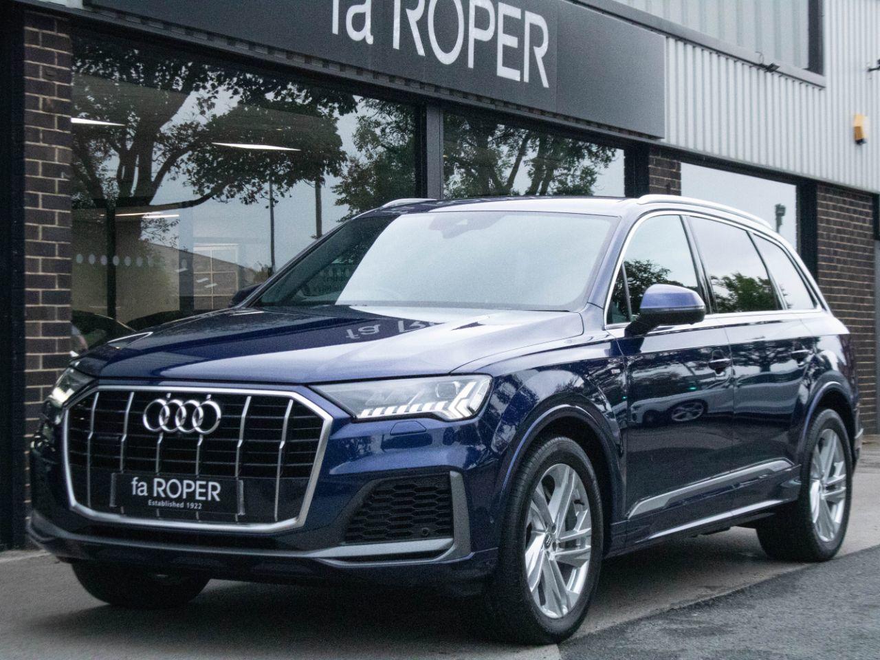 Audi Q7 3.0 V6 TDI 50 S Line quattro Auto 286ps Estate Diesel Navarra Blue MetallicAudi Q7 3.0 V6 TDI 50 S Line quattro Auto 286ps Estate Diesel Navarra Blue Metallic at fa Roper Ltd Bradford