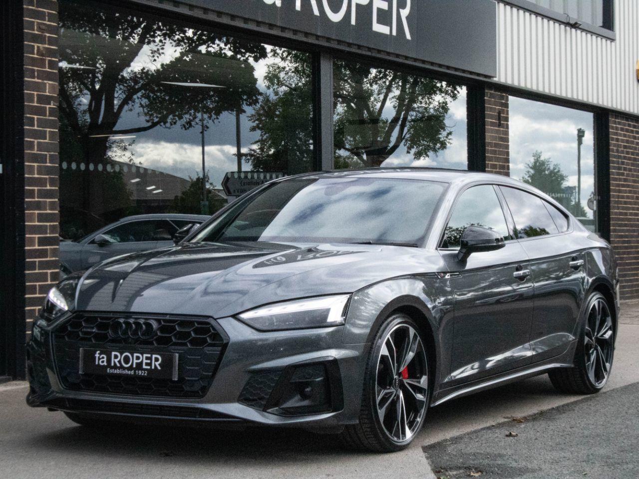 Audi A5 Sportback 2.0 TFSI 45 Black Edition quattro S tronic 265ps Hatchback Petrol Daytona Grey MetallicAudi A5 Sportback 2.0 TFSI 45 Black Edition quattro S tronic 265ps Hatchback Petrol Daytona Grey Metallic at fa Roper Ltd Bradford