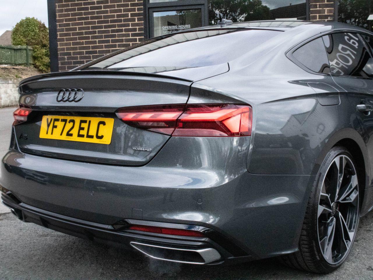 Audi A5 Sportback 2.0 TFSI 45 Black Edition quattro S tronic 265ps Hatchback Petrol Daytona Grey Metallic