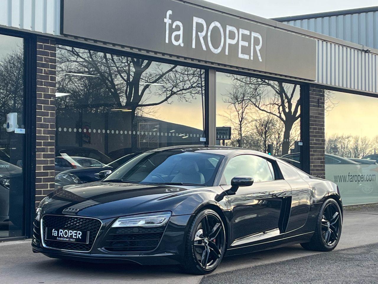 Audi R8 4.2 V8 FSI quattro S tronic 430ps Coupe Petrol Phantom Black MetallicAudi R8 4.2 V8 FSI quattro S tronic 430ps Coupe Petrol Phantom Black Metallic at fa Roper Ltd Bradford