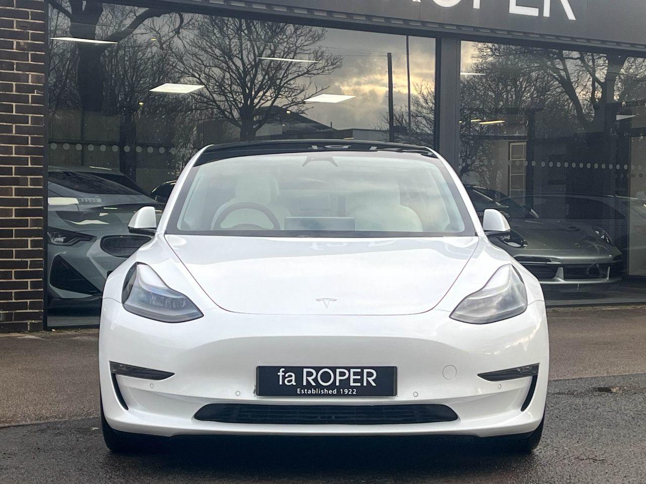 Tesla Model 3 0.0 Long Range Dual Motor All-Wheel Drive Auto Saloon Electric Pearl White Multi Coat